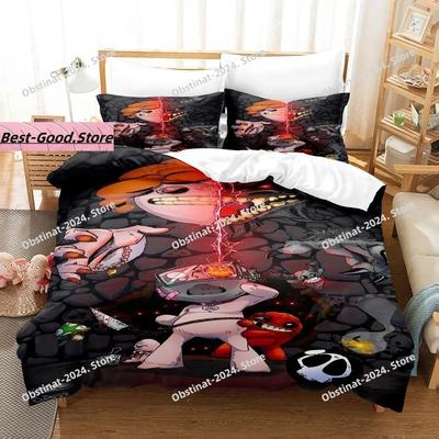 The Binding of Isaac Bedding Set Printed Bed Set With Pillowcase Bed Duvet Cover Soft Single Double Queen Super King Size