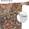 Tende Floreali Vintage Ycness William Morris Stile Pittorico Floreale Finestre della Stanza Tende per Camera da Letto Soggiorno Tenda Poliestere Perfette Per