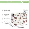 Large Capacity Foldable Storage Basket Household Waterproof Fabric Storage Box with Handle Rectangular Toy Organizer Storage Art