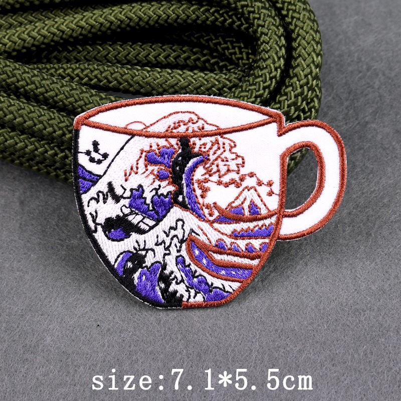 Heart Landscape Patch Iron On Patches For Clothing Wilderness Outdoor Embroidery Patches For Clothes Adventure Patch Stickers