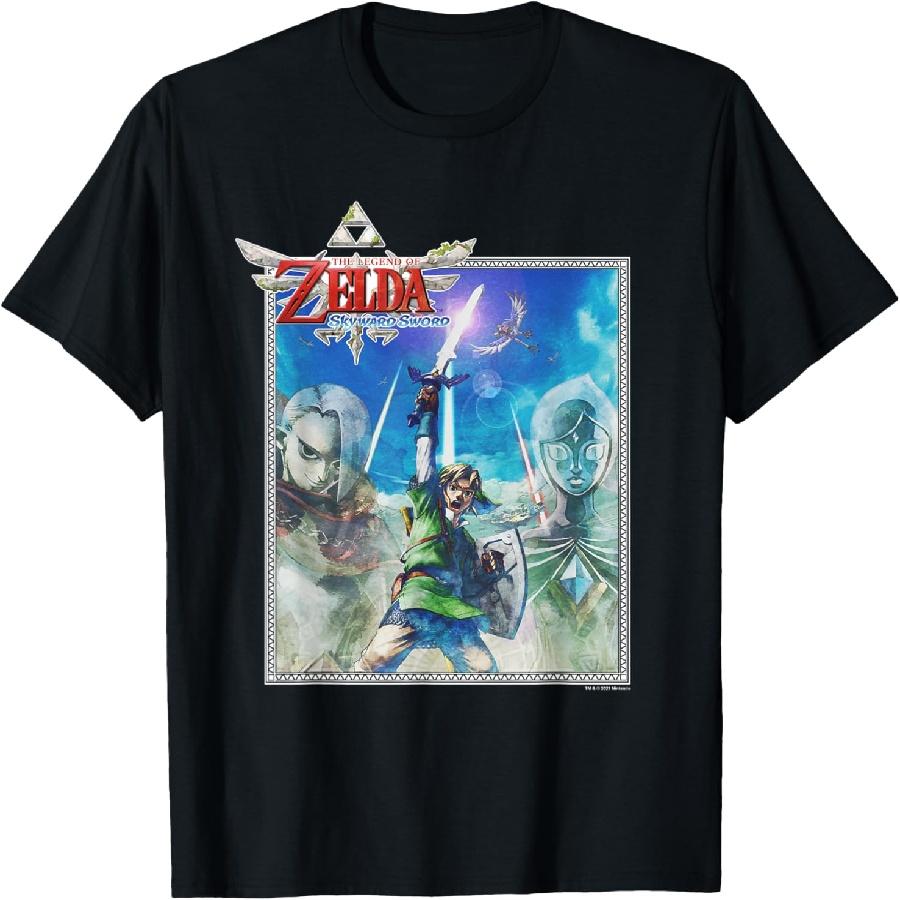 The Legend of Zelda The Skyward Sword Hyrule Poster T-Shirt S чёрный