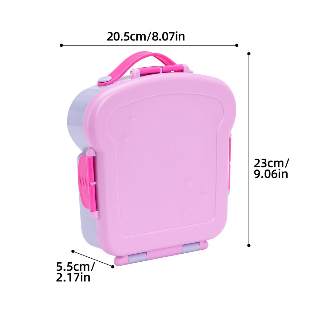Cute Plastic Children Lunch Box With Compartments Lunch Food Container With Lids Portable Bento Box For Kids Office Students