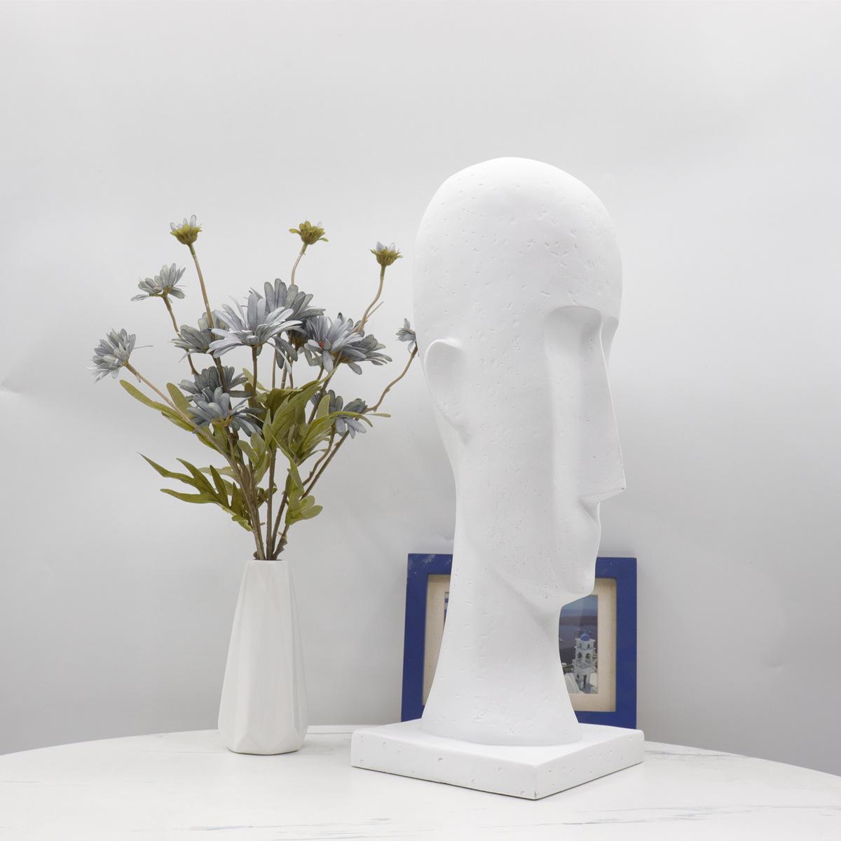 Modern Minimalist Face Sculpture for Hotel Villa Lobby 17*17*48