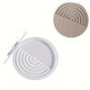 1pc Round Geometric Stripe Coaster Silicone Mold - Casting Molds for DIY Coaster Making, Clay Crafts, Jewelry Tray