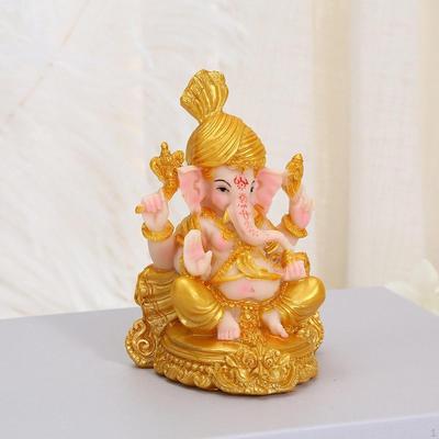 Sitting Buddha Statue Elephant God Collection Compact Tabletop Decoration Sculpture for