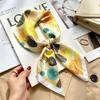 Spring and Autumn thin flight attendant occupation small scarf headscarf small square scarf female foreign style literary Korean versatile cartoon sil