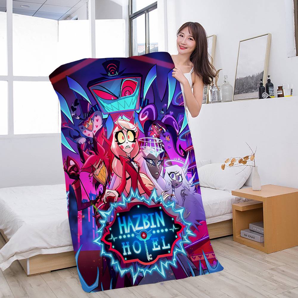 American Anime TV H-Hazbin H-Hotel Bath Towel Microfiber Soft Water Absorbing Breathable For Girl Kids Decorative Beach Towel