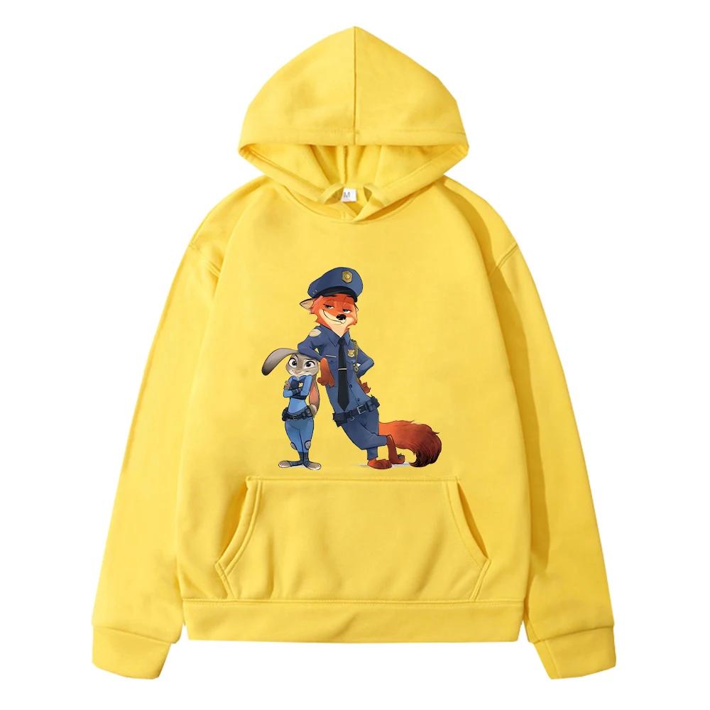 Zootopia 2 Print Kawaii hoodies Fleece sweatshirt boy pullover jacket y2k sudadera Autumn anime hoodie kids clothes girls