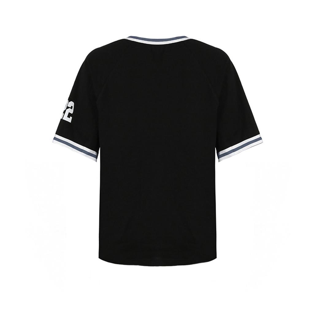 Unisex Street Style Digital Print Loose V-Neck T-shirt Short Sleeved Top