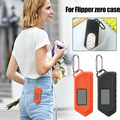Silicone Protective Case For Flipper Zero Electronic Pet Dolphin Body Shell With Portable Hook Game Console Accessories