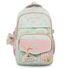 High School Students Lightweight Schoolbag Color Block Large Capacity Backpack