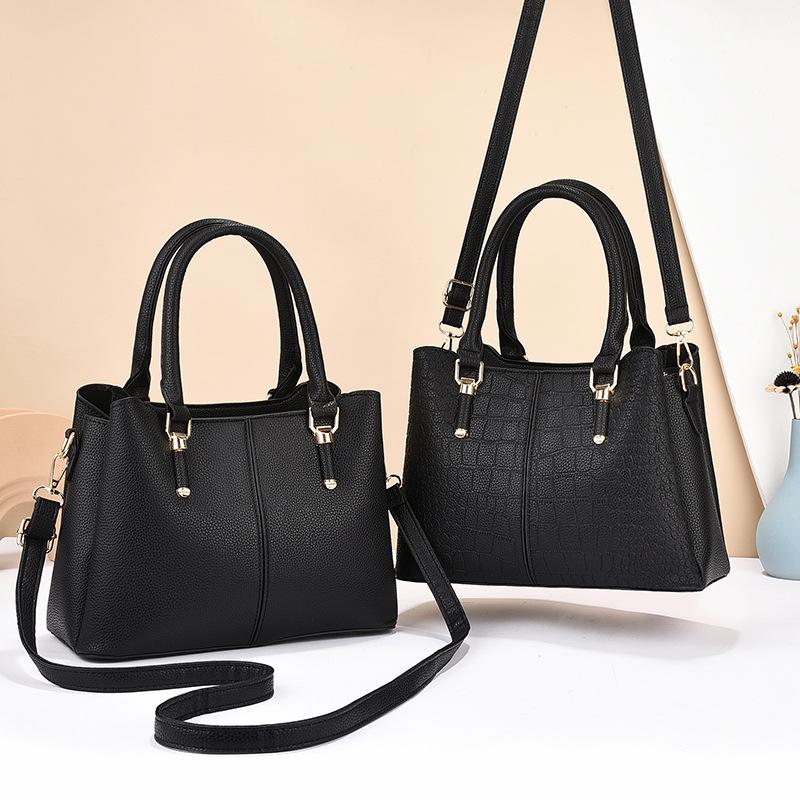 New Retro Three-piece Combination Bag Fashionable Commuter Tote Bag Trendy Light Shoulder Bag Oblique Span Women's Bag