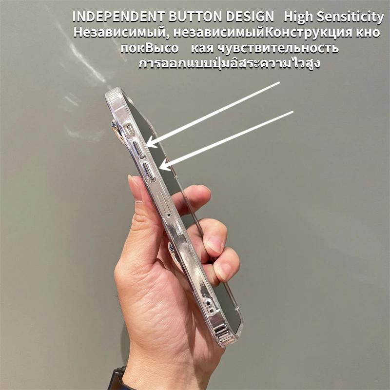 Husă transparentă din silicon moale cu inimă drăguță în stil coreean pentru iPhone 15 13 Pro Max 14 11 12 XR 7 8 Plus SE husă argintie cu oglindă