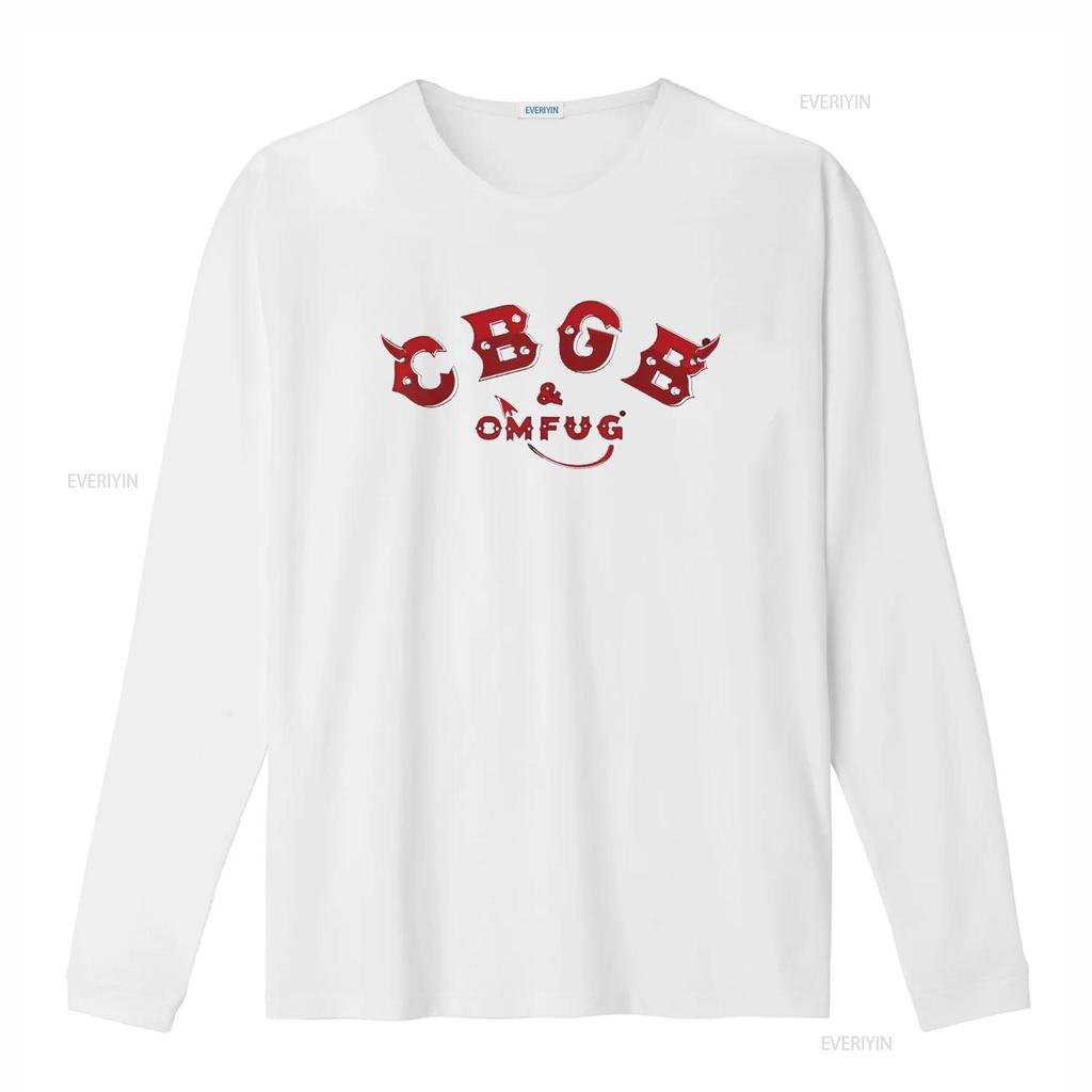 CBGB Horns T Shirt vintage Washed Slightly Top For Everyday Wear designer clothes Unisex graphic Casual homme Stylish