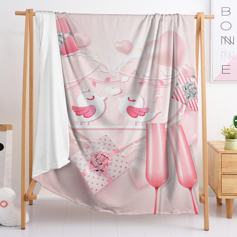 Valentine'S Day Blanket Love Flannel Blanket Autumn Spring Autumn European And American Sizes