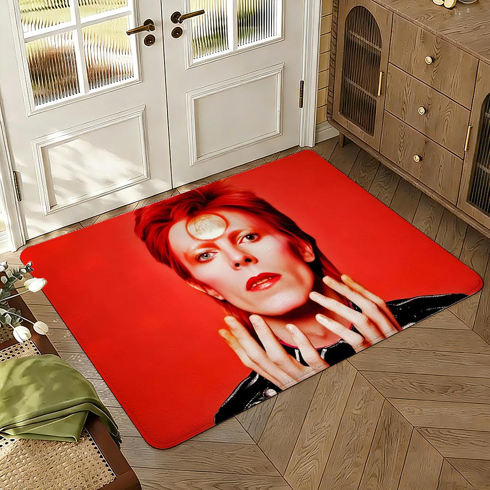 Tapis de sol Living de David Bowie Doux Épais Absorbant Antidérapant Chambre à coucher Salon Paillasson Décoration de maison Tapis en Flanelle