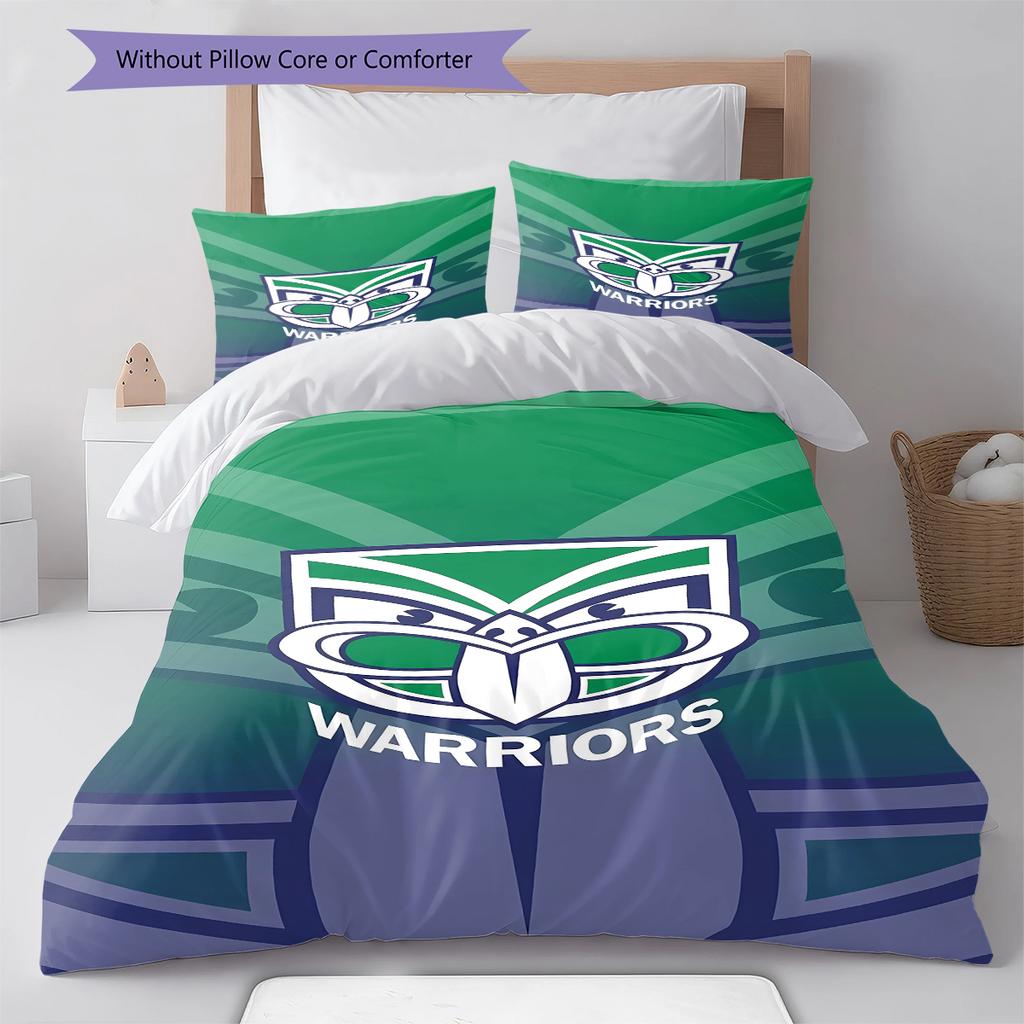 Biancheria da letto con motivo New Zealand Warriors, Set piumone Copripiumone Federa Regalo di Compleanno per la Casa (1 * copripiumino + 2 * federa, senza nucleo)