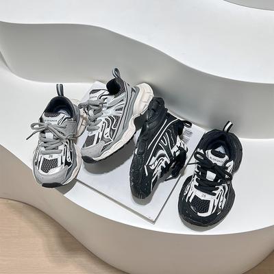 Girls' Dad Shoes 2025 Spring New Children's Casual Breathable Mesh Sports Shoes Medium and Older Children's Running Shoes Boys