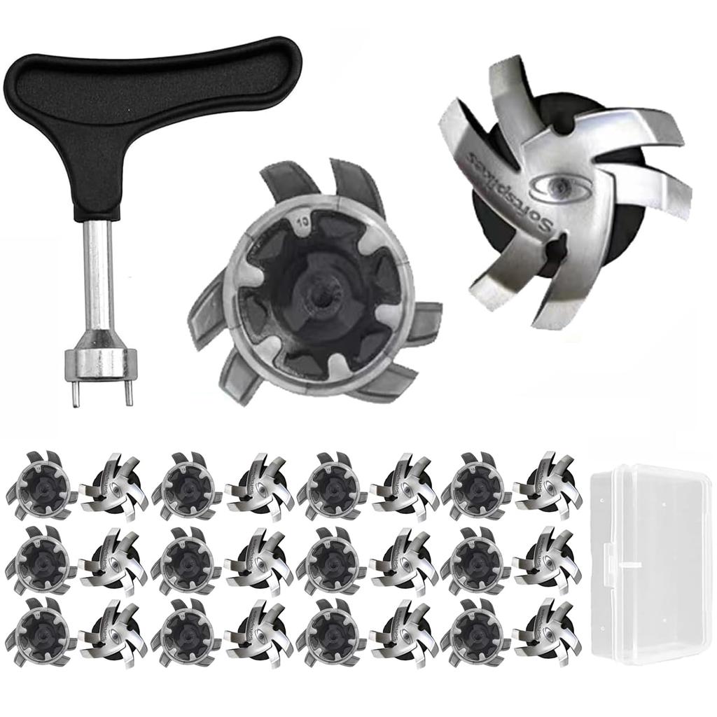 QuickYen Footjoy Spike Studs Set of Spike Golf Replacement Spike Golf Shoe Easy To Put On and Take Storage Box Included Golf Spike Replacement, 24,