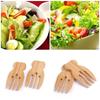 Bamboo Salad Mixing Tool Salad Fork for Kitchen Soup Unpainted Wooden Salad Spoon Stirring Fork Wooden Utensils Tableware