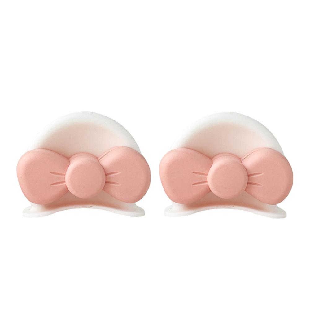 2Pcs Cute Motorcycle Helmet Bear‘s ’Ears with Bow Motocross Electric Bike Helmet and Car Steering Wheel Decroation Accessories Driving Styling