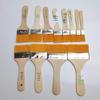 Nylon Paint Brush Set: Wooden Handle Brushes for Oil, Acrylic, Art, or Industrial Use.