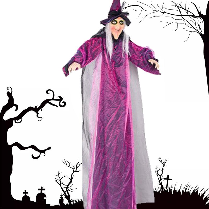 Flying Witch - Fliegende Hexe Halloween Deko, 2025 Halloween Fliegende Hexe Outdoor Mit Sound- & Bewegungsaktivierung