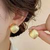 Fashion Geometric Square Stud Earrings Women Lady Vintage Matte Design Fine Jewelry  Girls Birthday Party Earrings Gift