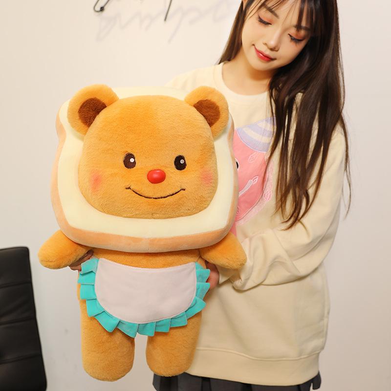 

Плюшевая кукла Медведь с тостом и маслом в стиле Douyin - Милый подарок для девушки или детей 40cm 0.8kg