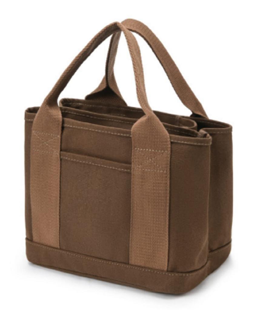 Maison de TAO Handtasche mit großem Fassungsvermögen und mehreren Fächern für Damen (Braun)