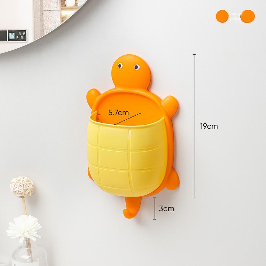 New Turtle Shelf Cosmetic Organizer Storage Box for Bedroom Bathroom Toothbrush Bedside Phone Wall Mount