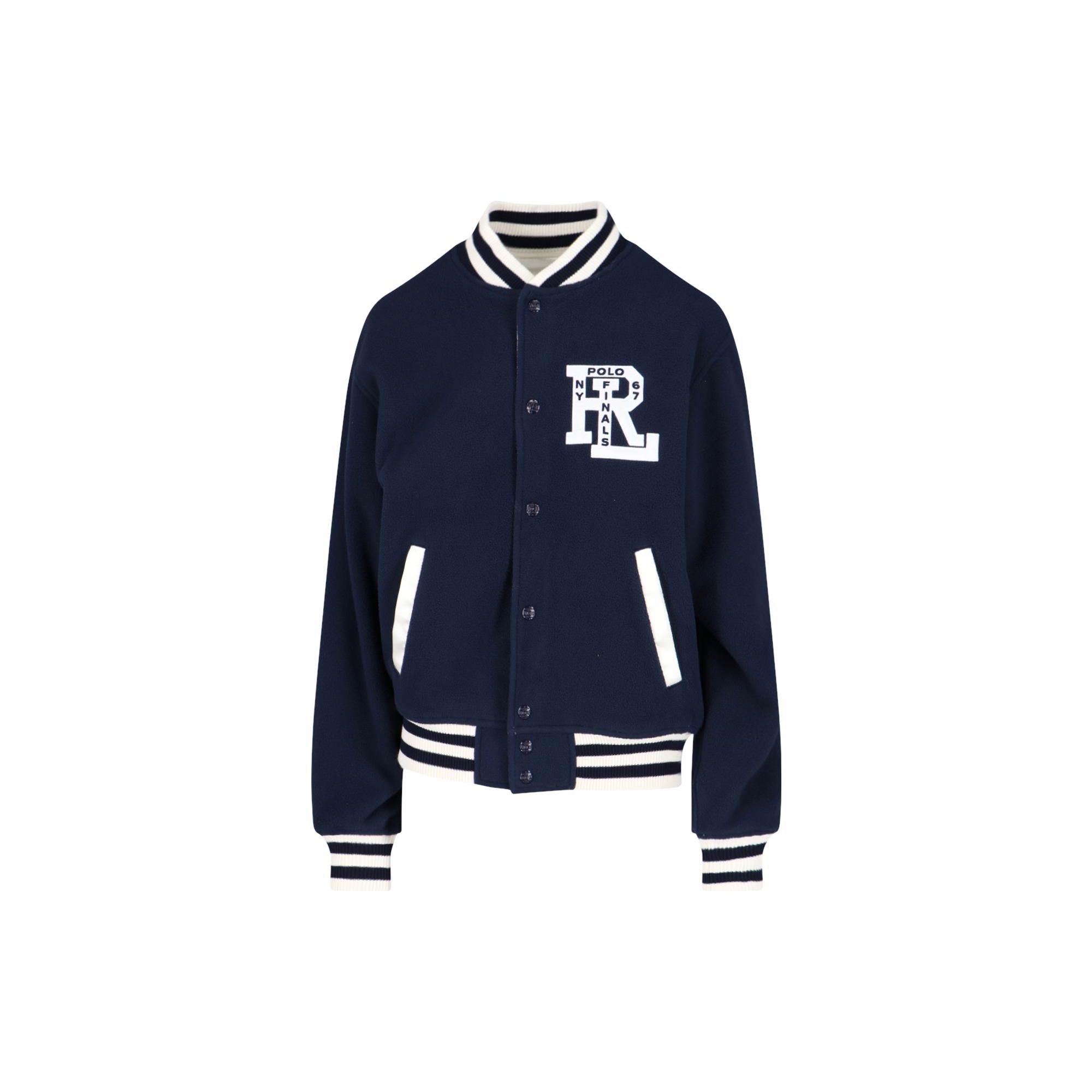 

Polo Ralph Lauren Letter Print Reversible Logo Pilot Jacket Women Jacket Navy-Blue 211910176-001 M