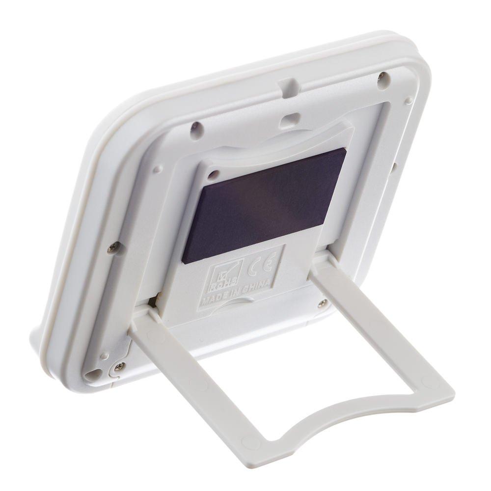 YNAC LINKSY Water-Resistant, Loud Timer with Stand and Clock, LT501WA, 8.1 X 9 X 1.7 Cm, White