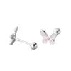 Small Butterfly Screw Studs Earrings for Women Girls Comfortable Wear Charm Earwear Stylish Accessories for Party