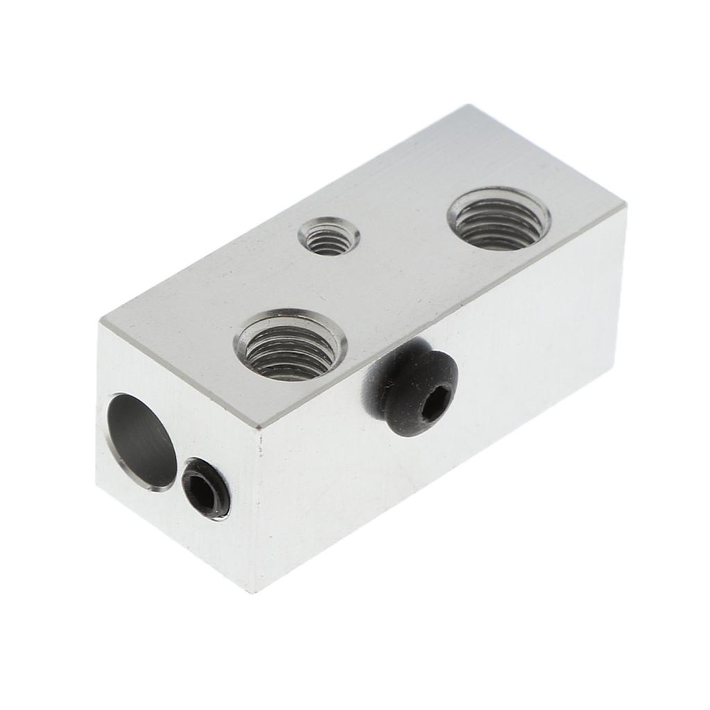 Aluminum Alloy Heater Block Metal Heating Plate 3D Printer Hotend Extruder Part for 3D Printer серебряный