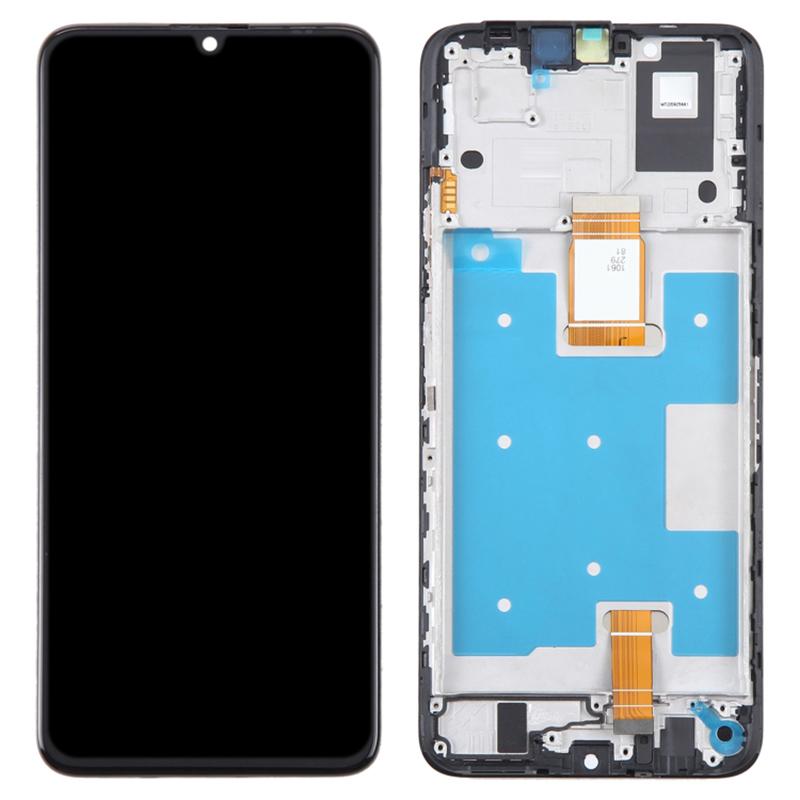 

For Honor X7a OEM Grade S LCD Screen and Digitizer Assembly+Frame Replacement Part (without Logo) Silver