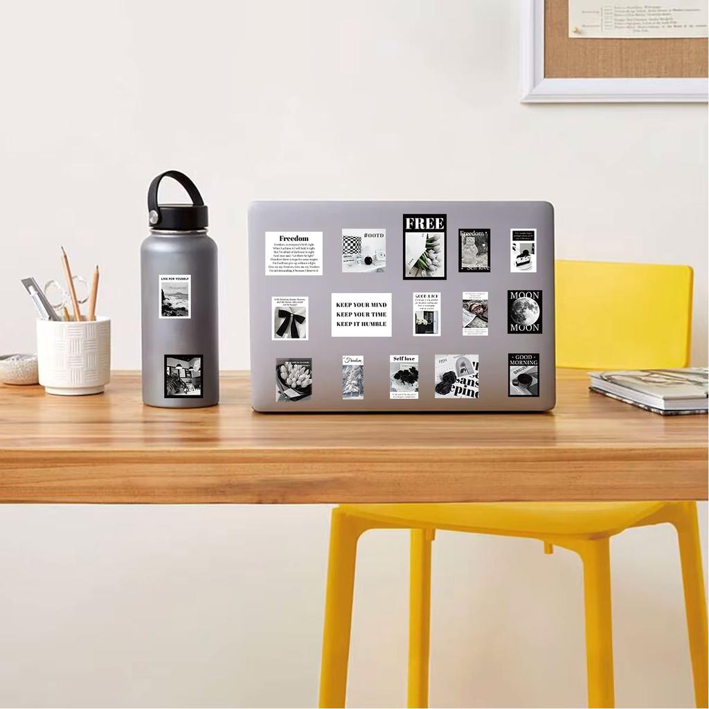 30PCS Freedom Stickers Harajuku Notebook Laptop Aesthetic Graffiti Luggage PVC Fashion Waterproof Scrapbooking Phone Sticker