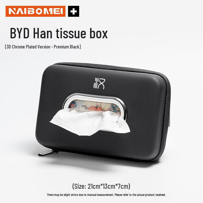 BYD Han EV Tissue Box: Car Seat Back Hanging Armrest Pull-out Decorative Supplies.
