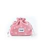 Macni Heart Velvet String Pouch Bag Pink