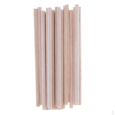 0/50pc Balsa Wood Unfinished Craft Round S Dowel Rod Model Building