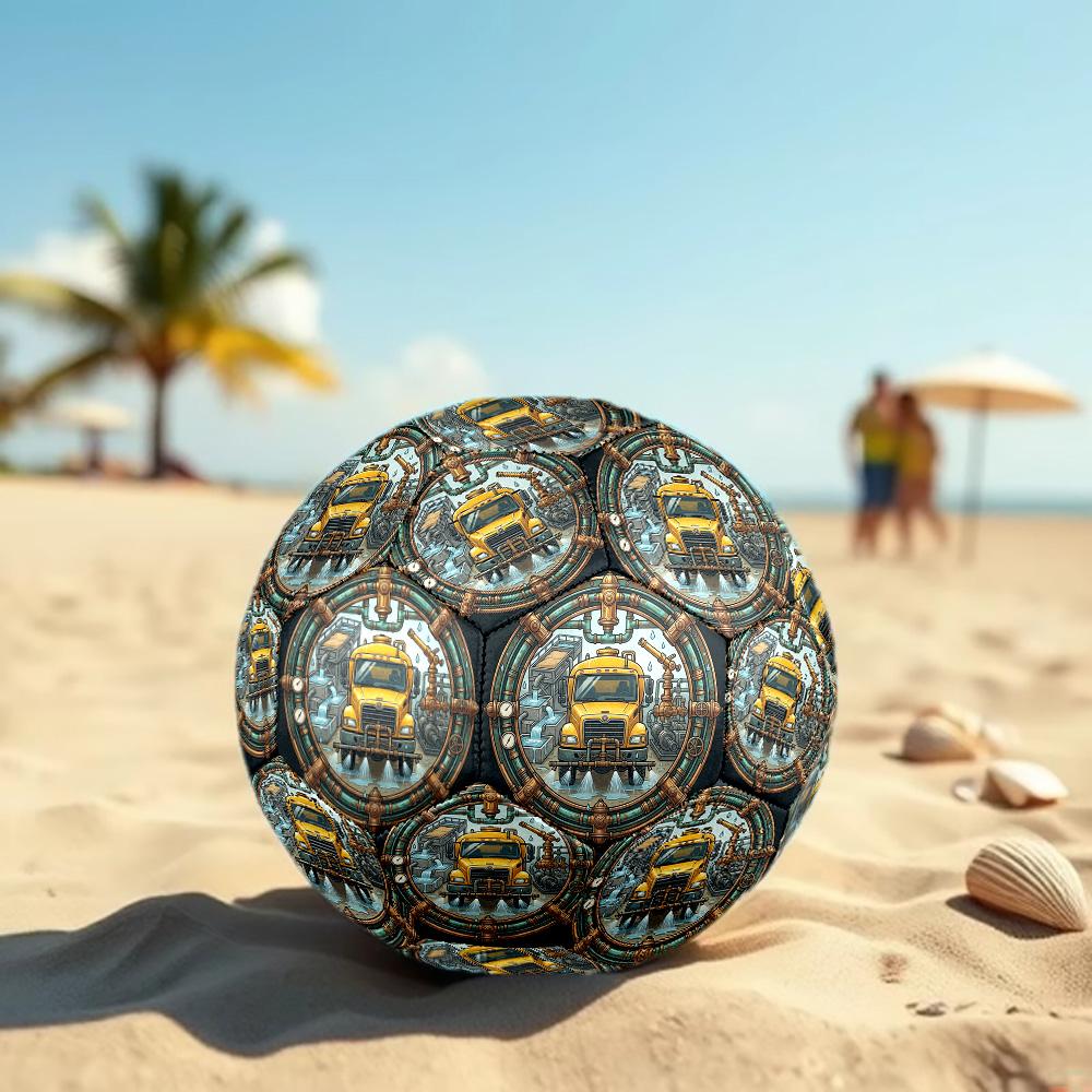 Industrial Water Treatment Truck Round Football Size 5 Adult Ball Suitable for Training Matches and Outdoor Team.