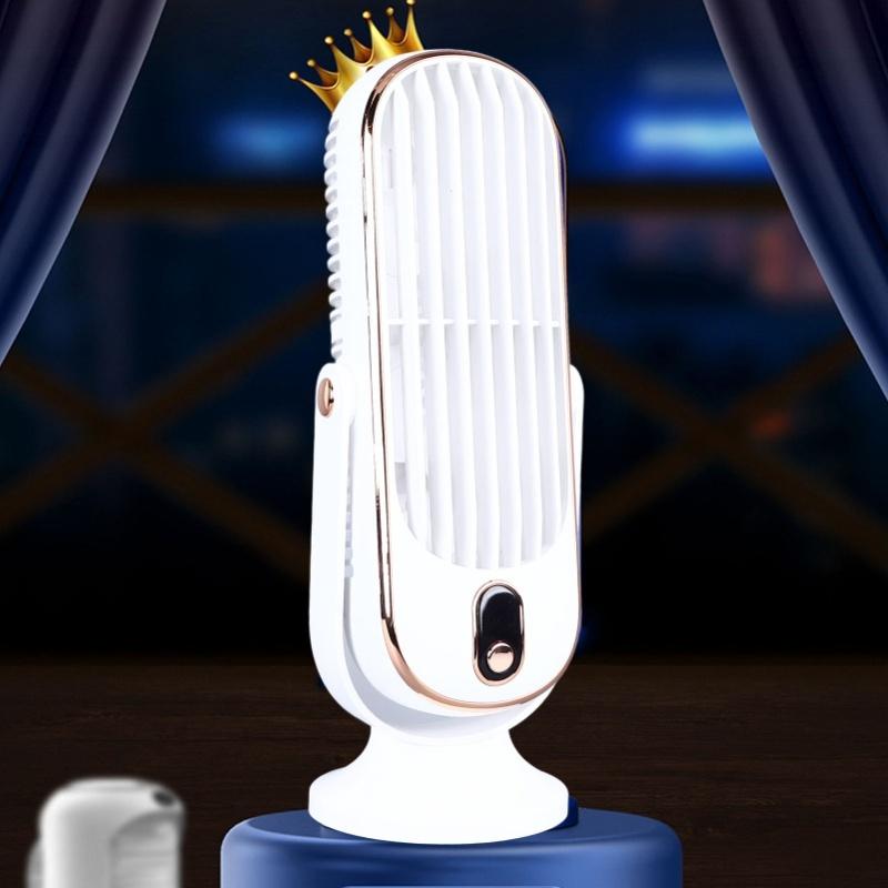 Desktop Fan 1800mah USB Brushless Motor Oscillating Quiet 5 Tower Fan For Home Car Office