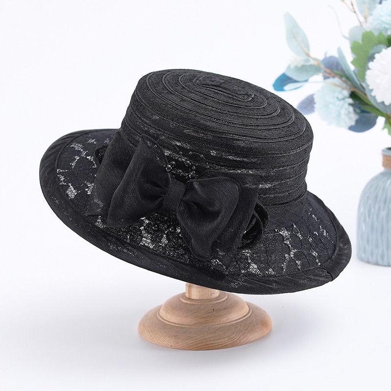 Hatt Dam Sommar Solhatt Retro Spets Blomkruka Hatt Nät Solskyddshatt Fiskarkeps
