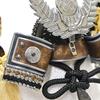 May Festival Doll, Helmet Case Display, Samurai, Mononofu, Tokugawa Black & Silver, Width 28cm x Depth 23cm x Height 32cm, WG0714