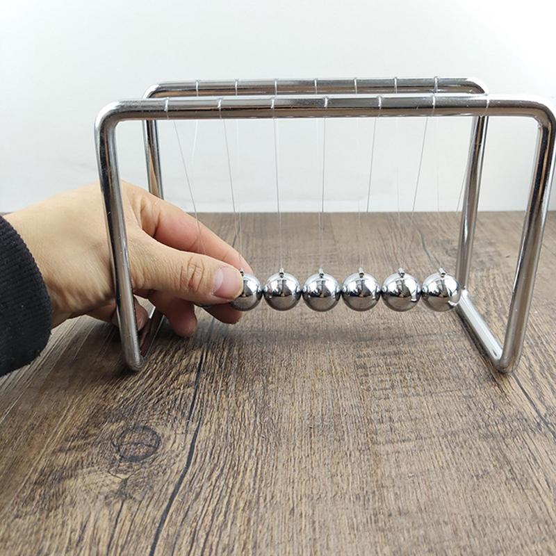 Newton's Cradle Balance Ocelový míček Potřeby pro výuku Fyzika Věda Kyvadlo Stolní hračky Dárky pro zmírnění stresu Domácí dekorace