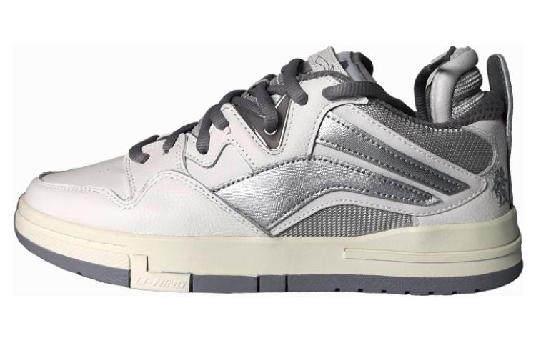 Li Ning Wave Pro Низкие Скейтбордические Кроссовки Мужские Бело-Серые AECT071-1 45