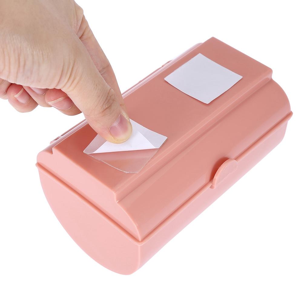 Selbstklebende Wandmontage Müll Müll Plastiktüten Aufbewahrungsbox Organizer Pink