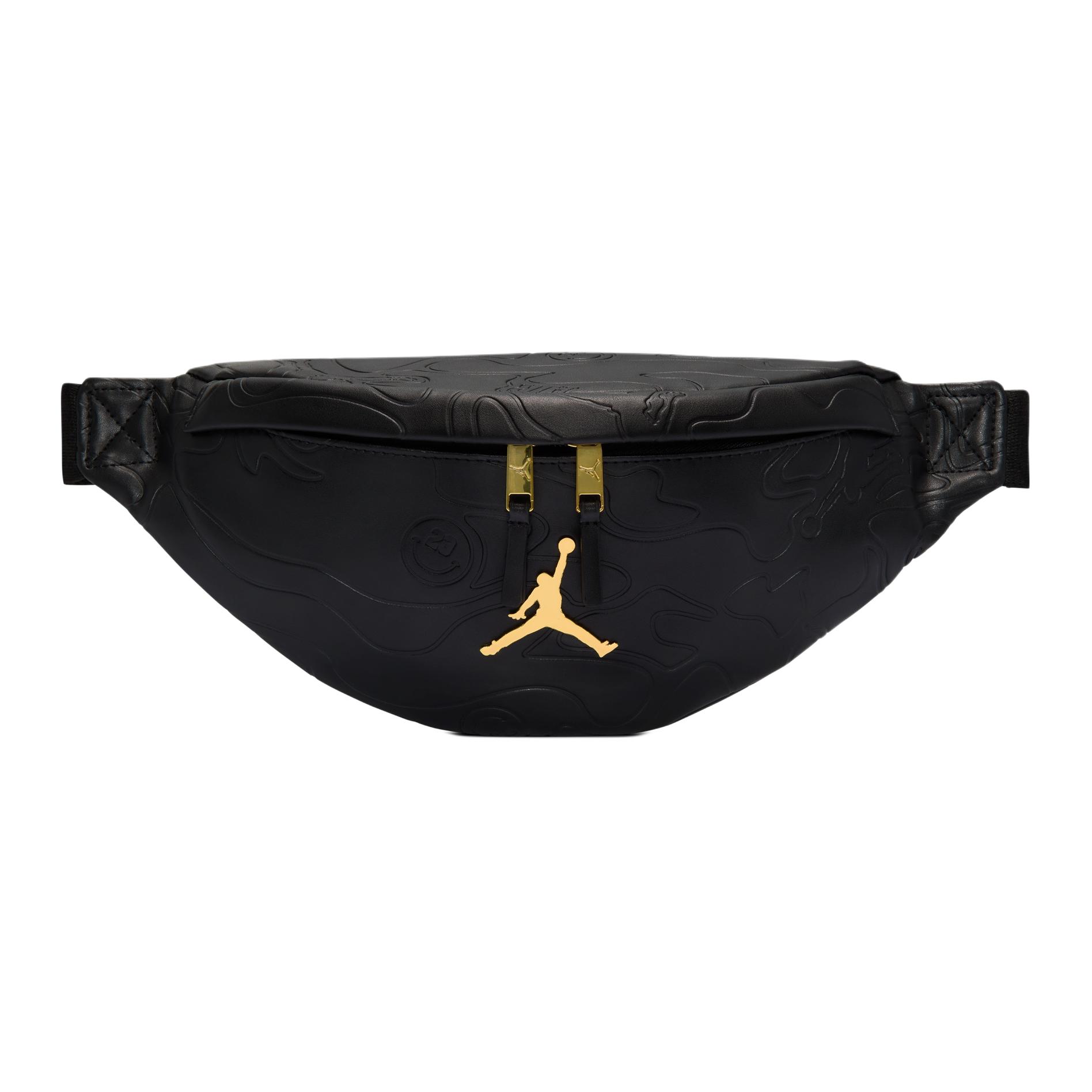 Jordan Logo Synthetic Leather Waist Bag Men bags Black IQ3193-010 Black,One Size