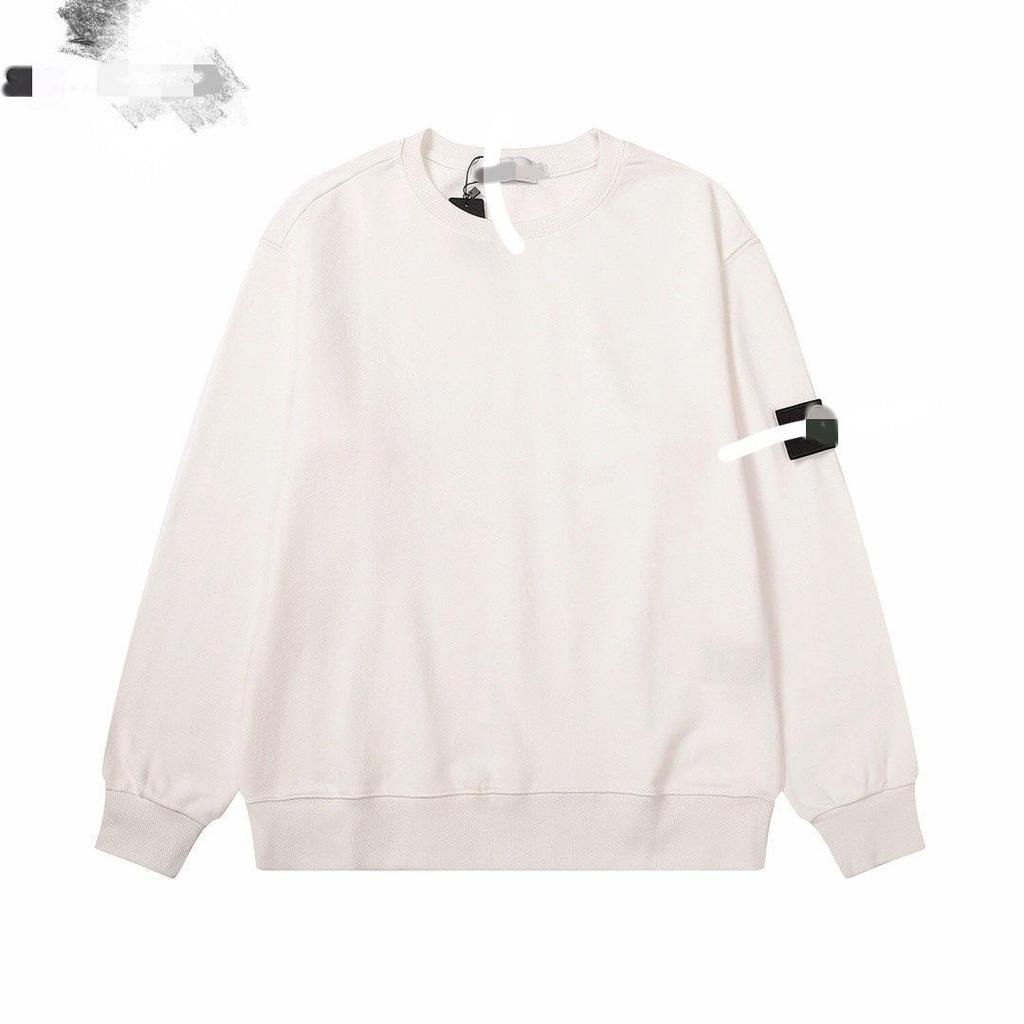 Unisex Solid Color Compass Patch Hoodie: Trendy European/American Style for Spring/Autumn, Loose Fit Long Sleeve