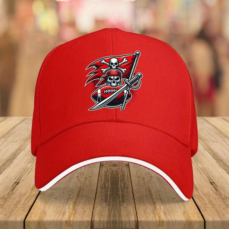 

Woven fabricTampa Bay Pirates Baseball Cap Lightweight Breathable Unisex Sport Hat with Skull Swords Graphic One Size